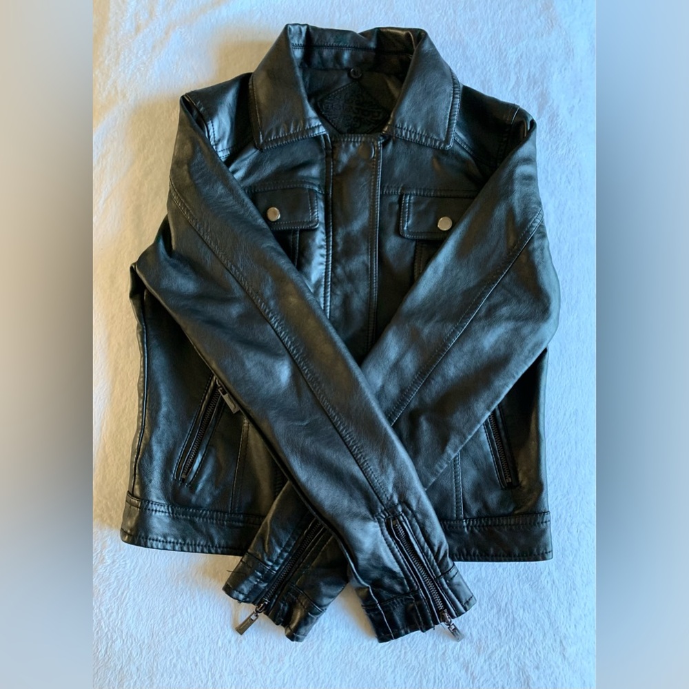 NWOT JouJou Black Leather Jacket